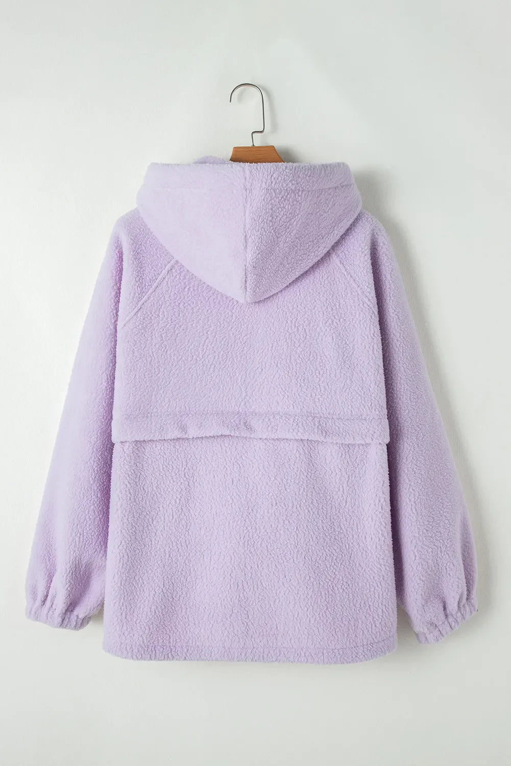 Dominique | Long sleeve hoodie with drawstring and half zip