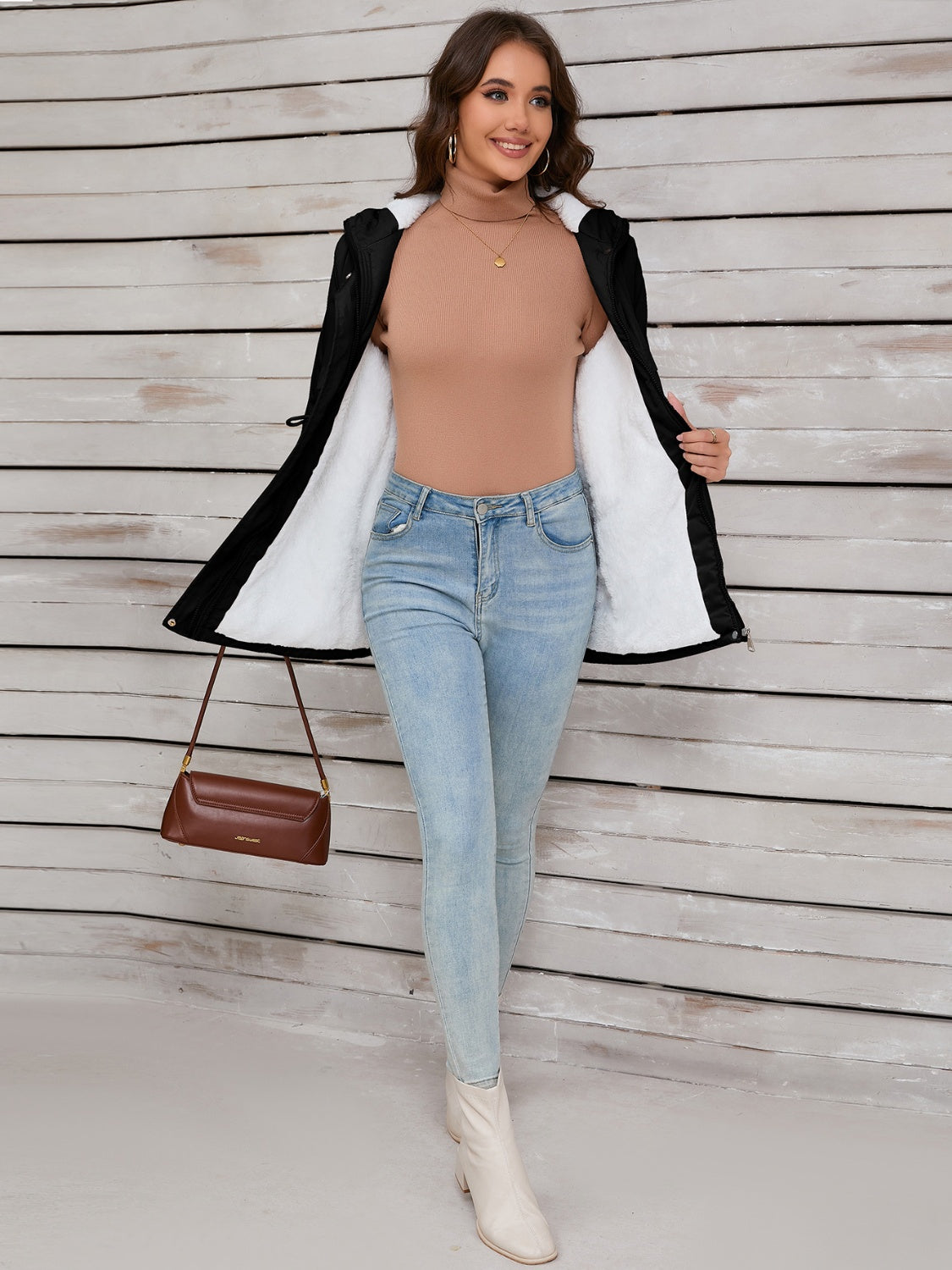 Stefanie | Hooded jacket with drawstring and long sleeves