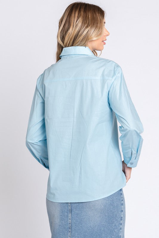 Erika | Shirt with rhinestone buttons