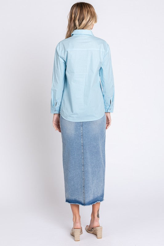 Erika | Shirt with rhinestone buttons