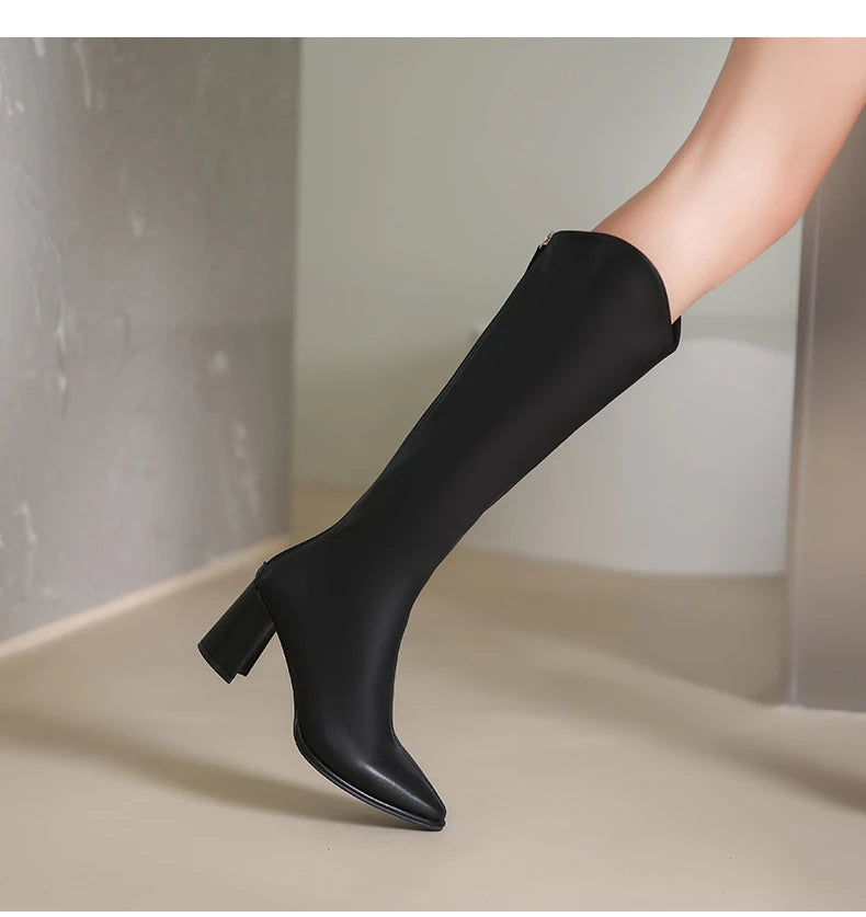 Liliana | Elegant women's boots with zipper and high heel