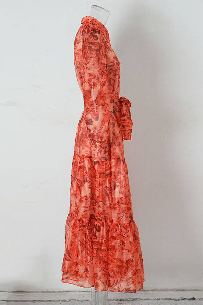 Silvia® | Maxi Dress With Balloon Sleeves And Print