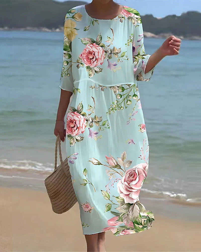 Rebecca® | Elegant Floral Belly Dress