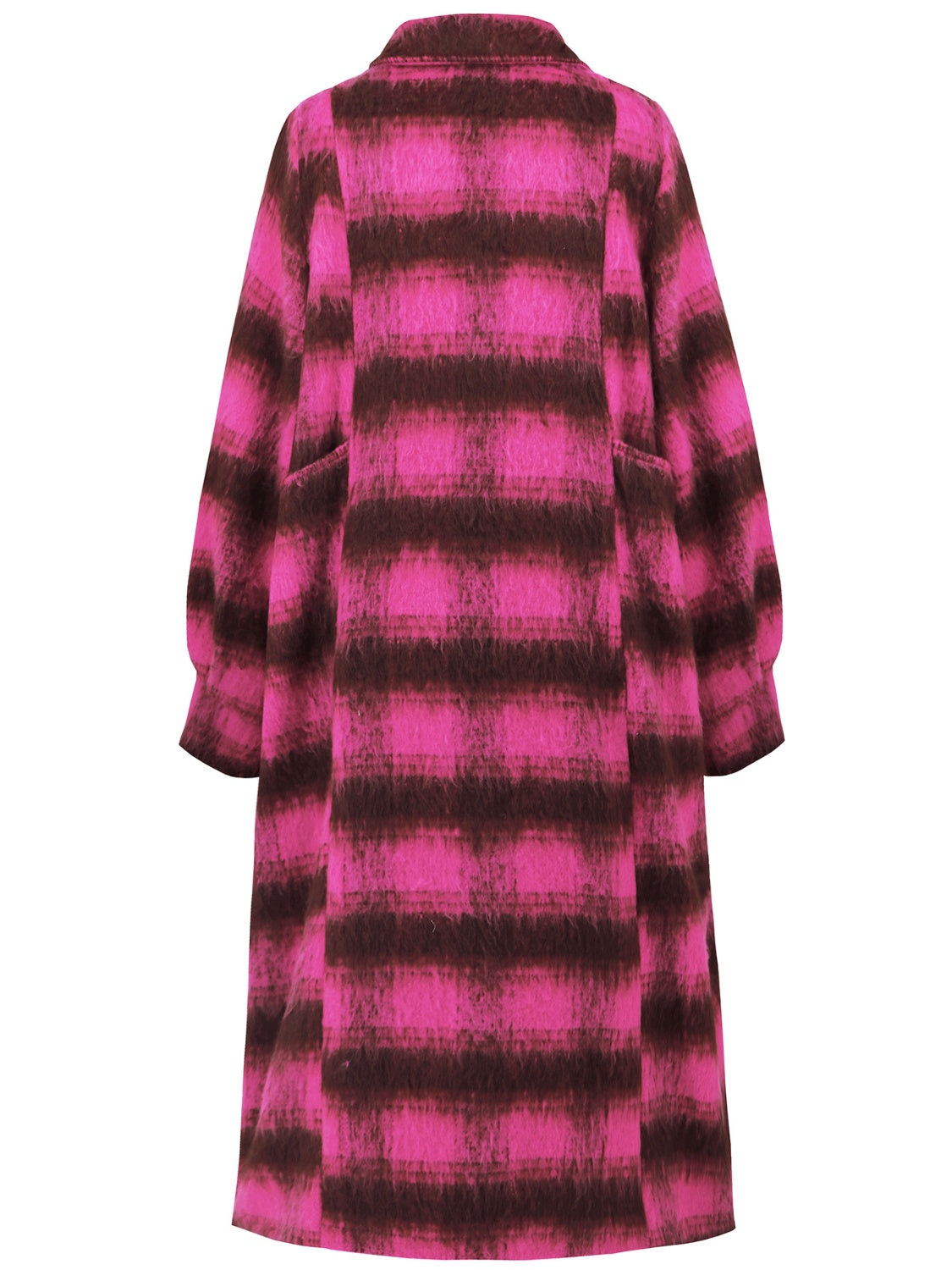Rocio | Contrasting double breasted long sleeve coat