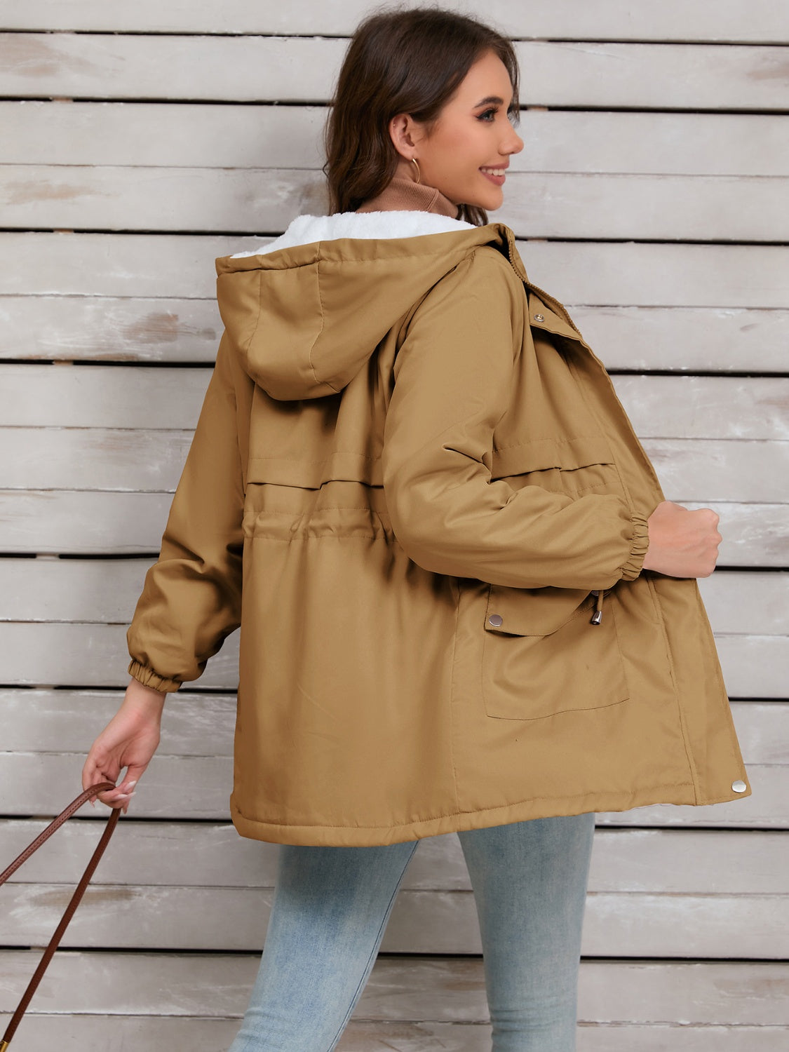 Stefanie | Hooded jacket with drawstring and long sleeves