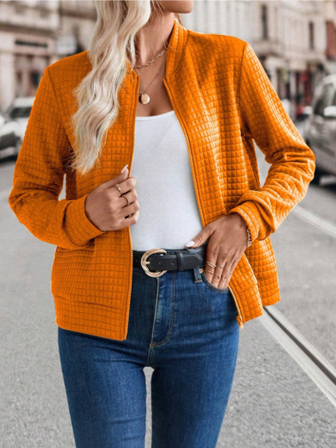 Sigrid | Long sleeve jacket with zip