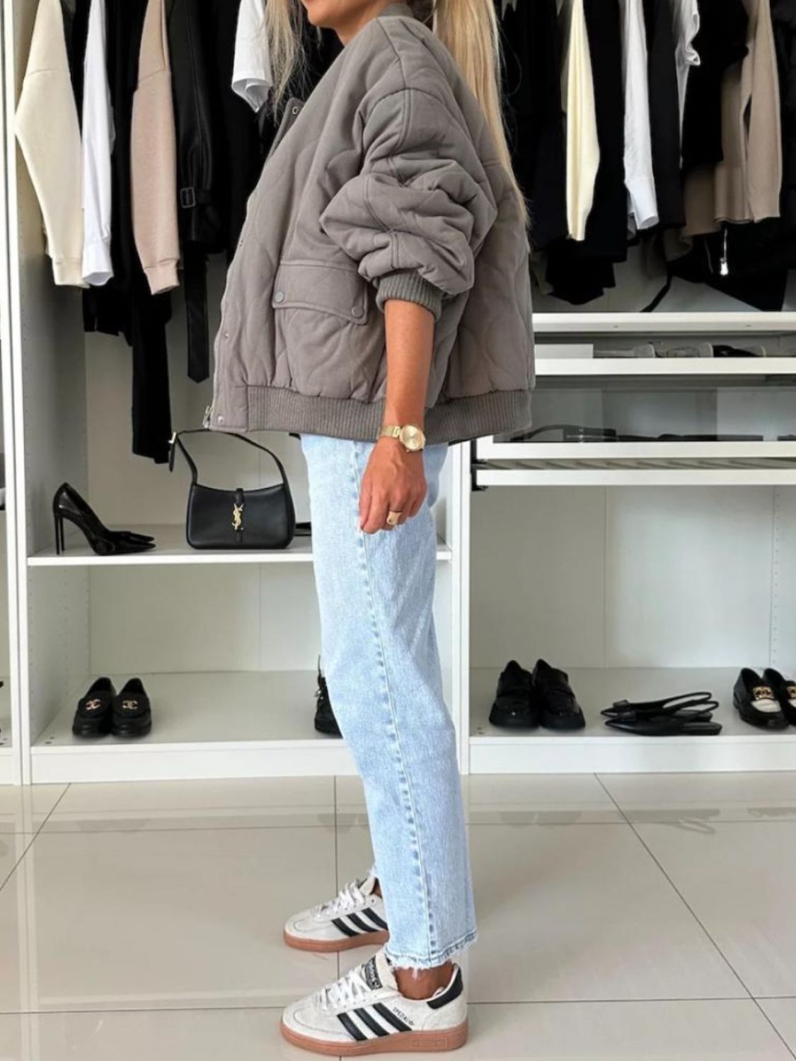 Juliana | Long-sleeved jacket with baseball collar and snap-down function