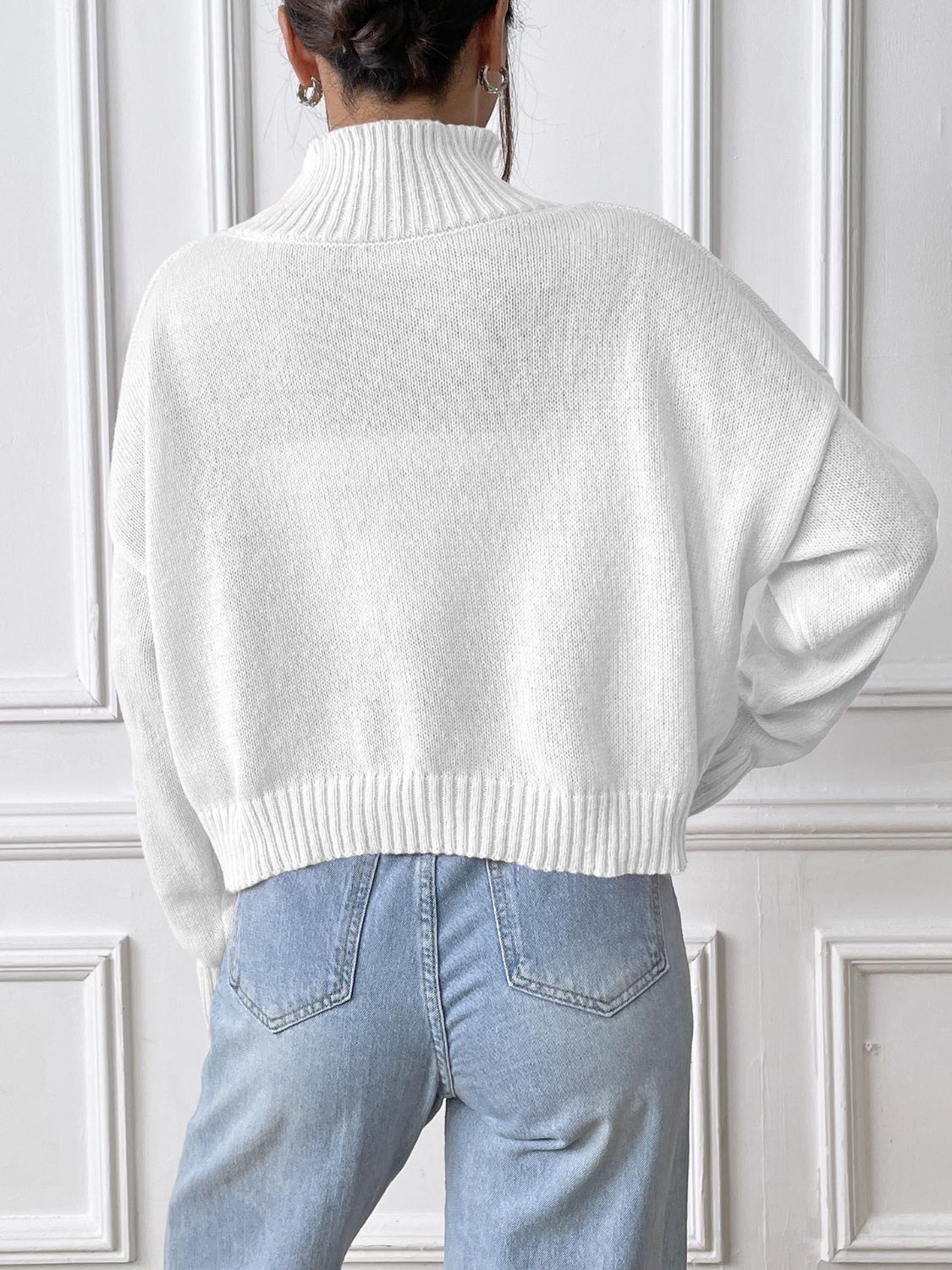 Rita | Turtleneck sweater with bow and long sleeves