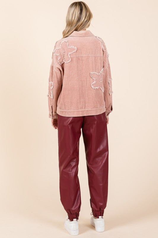 Julieta | Plus corduroy jacket with dropped shoulders