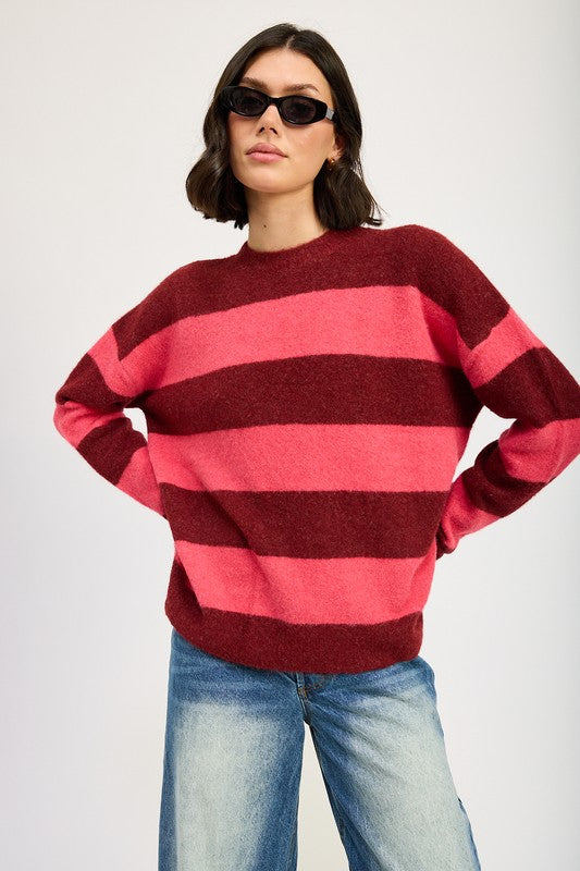 Annelie | OVERSIZE STRIPED SWEATER