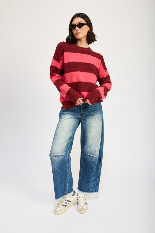 Annelie | OVERSIZE STRIPED SWEATER