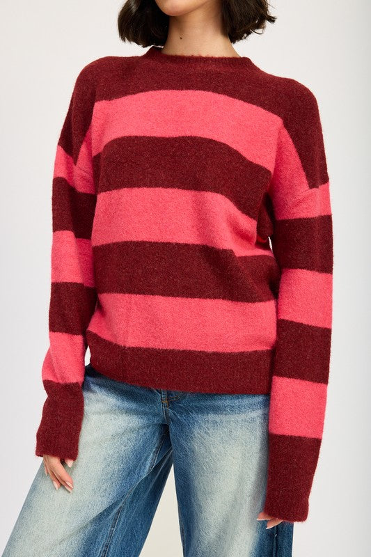 Annelie | OVERSIZE STRIPED SWEATER