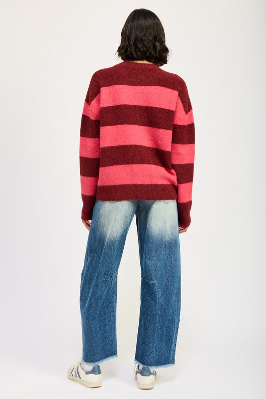 Annelie | OVERSIZE STRIPED SWEATER