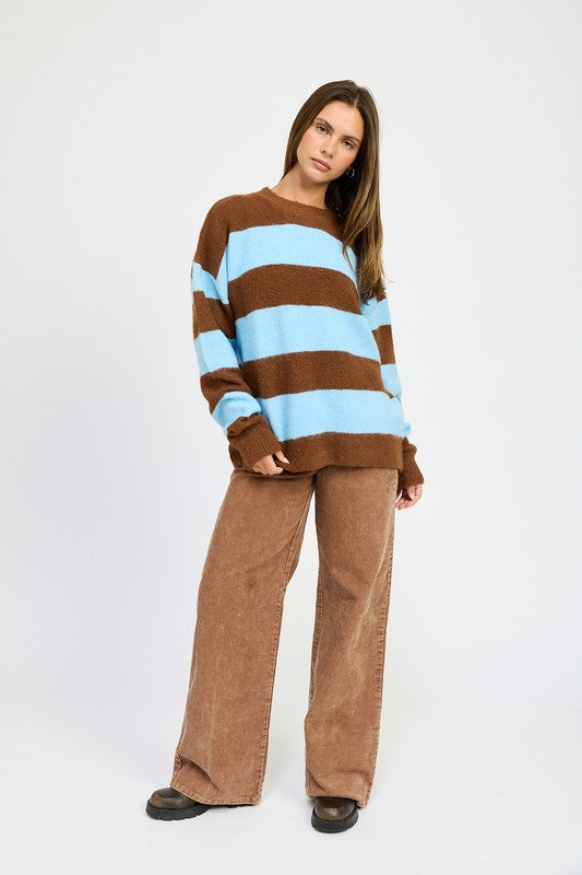 Annelie | OVERSIZE STRIPED SWEATER