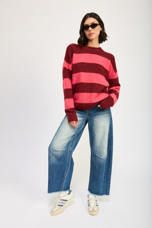 Annelie | OVERSIZE STRIPED SWEATER