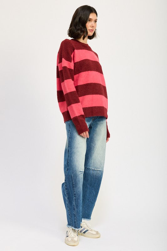 Annelie | OVERSIZE STRIPED SWEATER