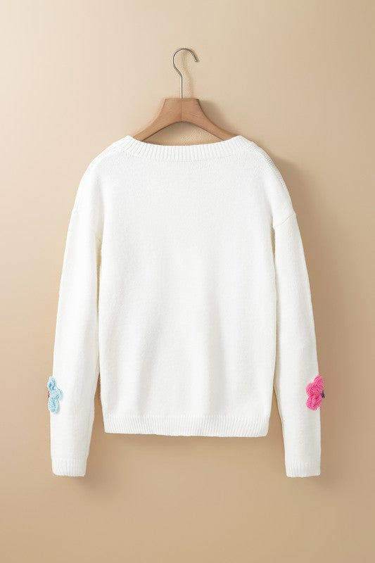 Tatiana | Cute cardigan with floral pattern and buttons