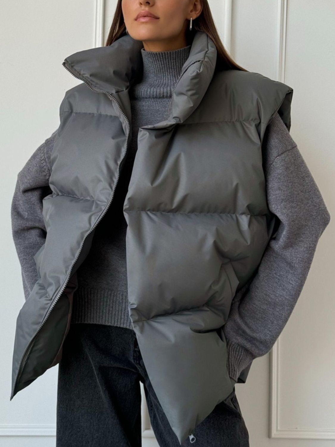 Rocio | Zip-up turtleneck sweater