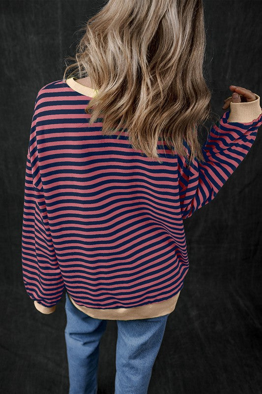Vanessa | Oversized women's sweater with contrast trim