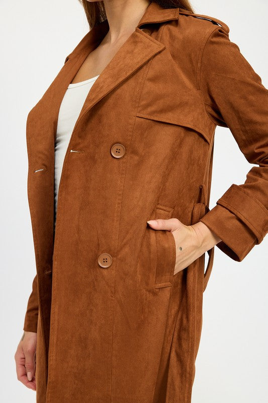 Selma | SUEDE TRENCH COAT