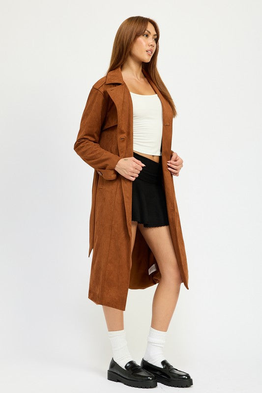 Selma | SUEDE TRENCH COAT