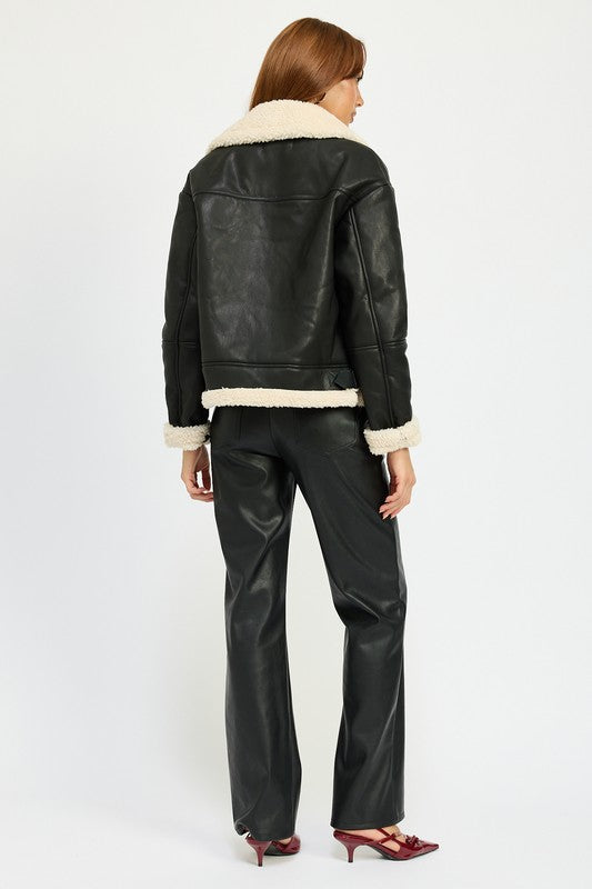 Larissa | SHEARLING MOTOR JACKET