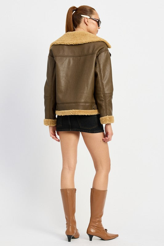 Larissa | SHEARLING MOTOR JACKET
