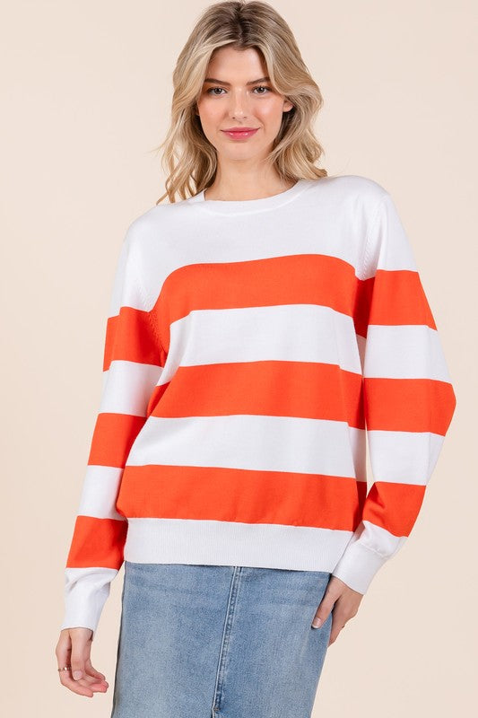 Greta | Lightweight knitted sweater with stripes