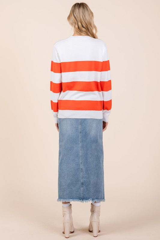 Greta | Lightweight knitted sweater with stripes