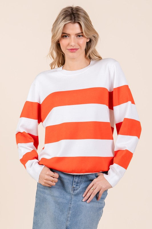 Greta | Lightweight knitted sweater with stripes