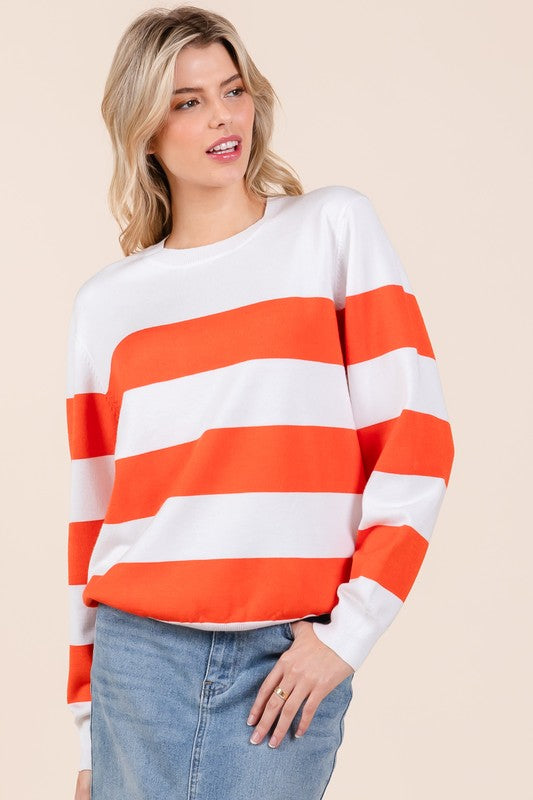 Greta | Lightweight knitted sweater with stripes