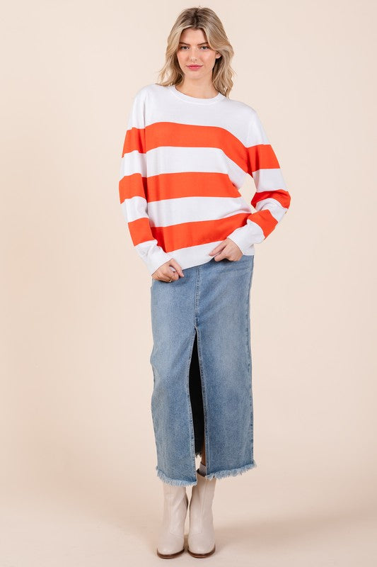 Greta | Lightweight knitted sweater with stripes