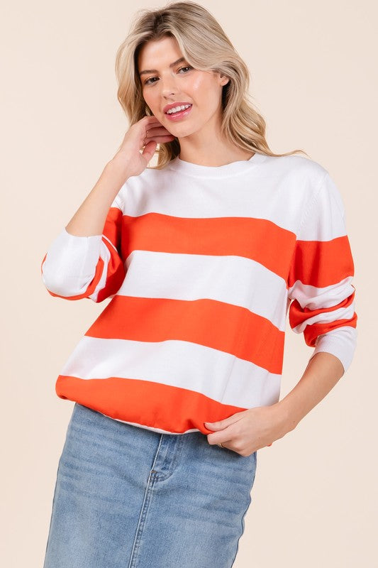 Greta | Lightweight knitted sweater with stripes