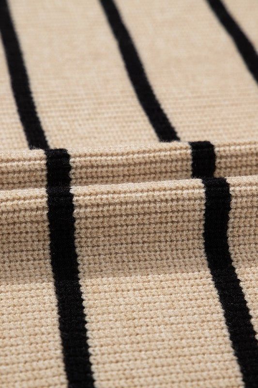 Gilda | Striped cardigan with side pockets and open front