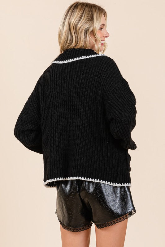 Henriette | Knitted sweater cardigan