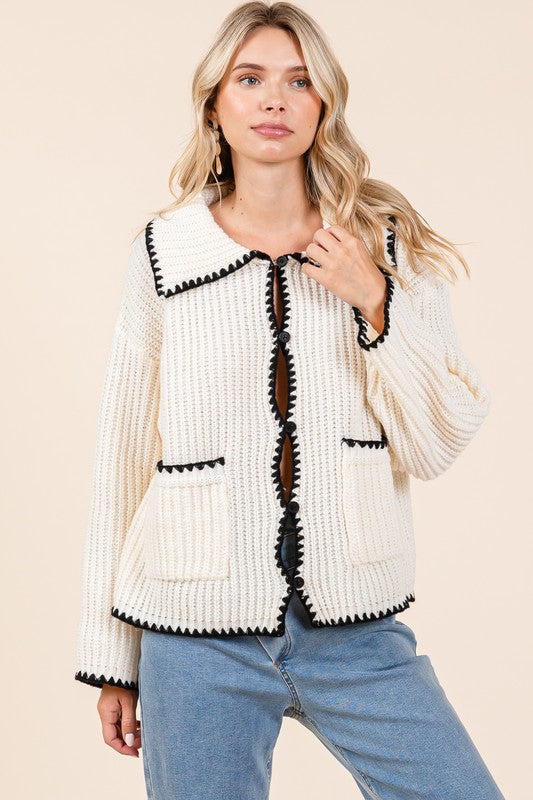 Henriette | Knitted sweater cardigan