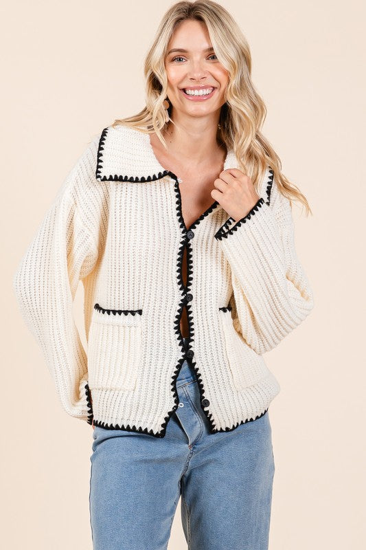 Henriette | Knitted sweater cardigan