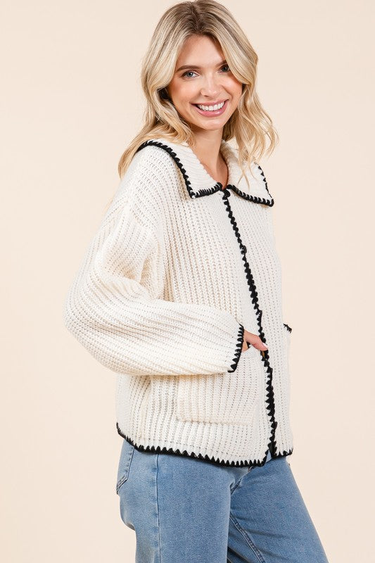 Henriette | Knitted sweater cardigan