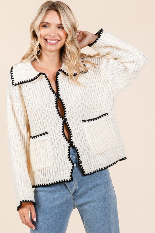 Henriette | Knitted sweater cardigan