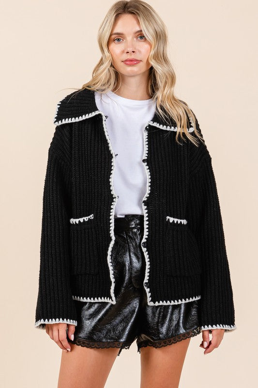 Henriette | Knitted sweater cardigan
