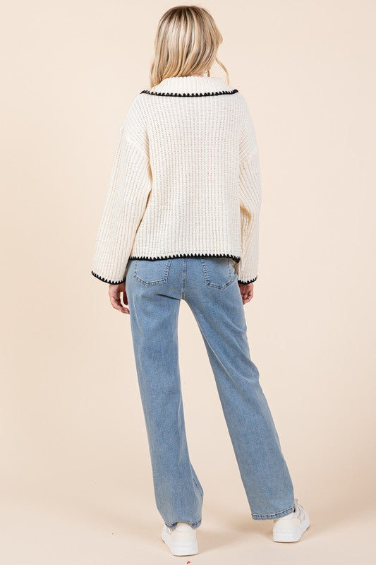 Henriette | Knitted sweater cardigan