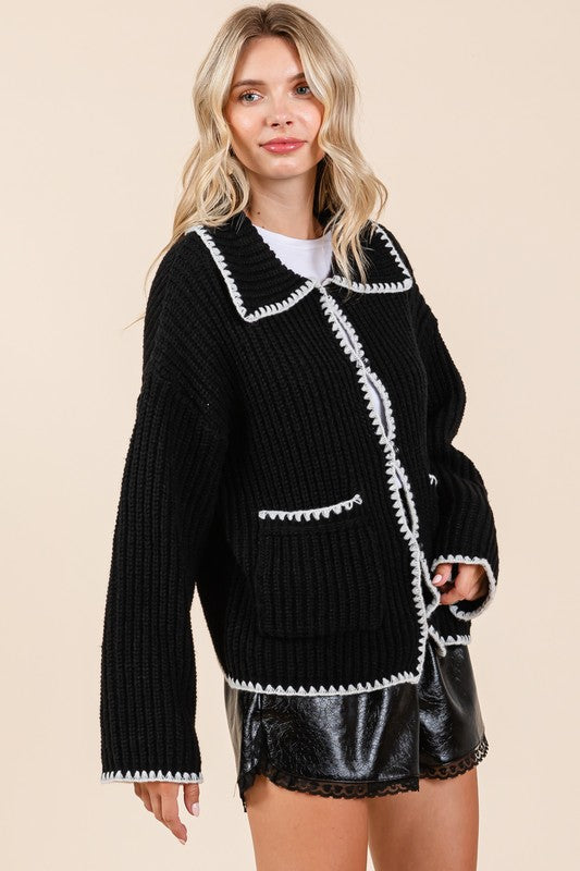 Henriette | Knitted sweater cardigan