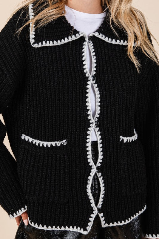 Henriette | Knitted sweater cardigan