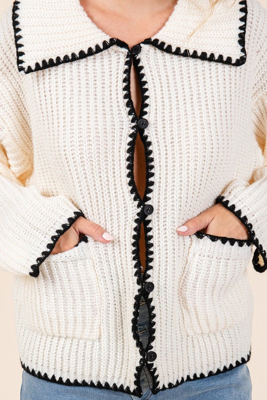 Henriette | Knitted sweater cardigan