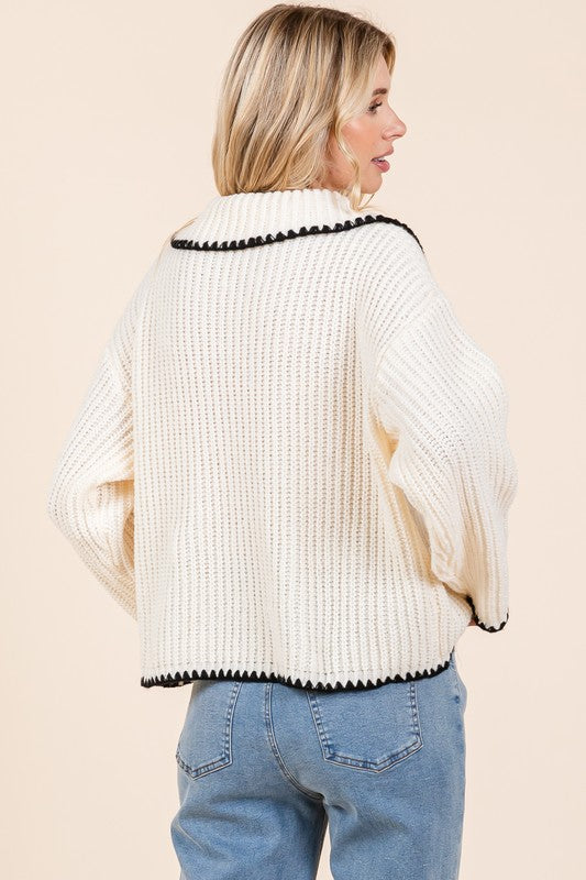 Henriette | Knitted sweater cardigan