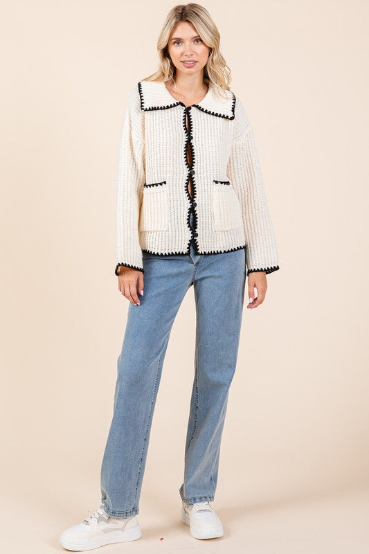 Henriette | Knitted sweater cardigan