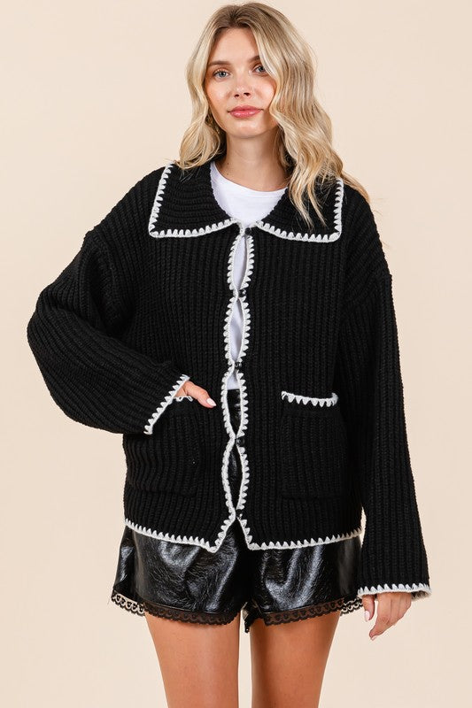 Henriette | Knitted sweater cardigan