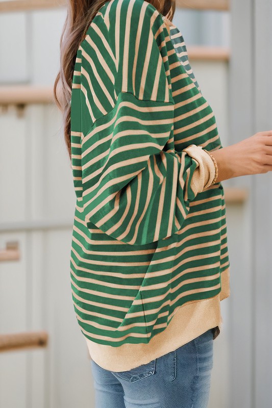 Olivia | Oversized sweatshirt with dropped shoulders in a color block look