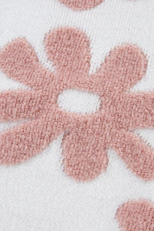 Flora | Vintage floral sweater with dropped shoulders