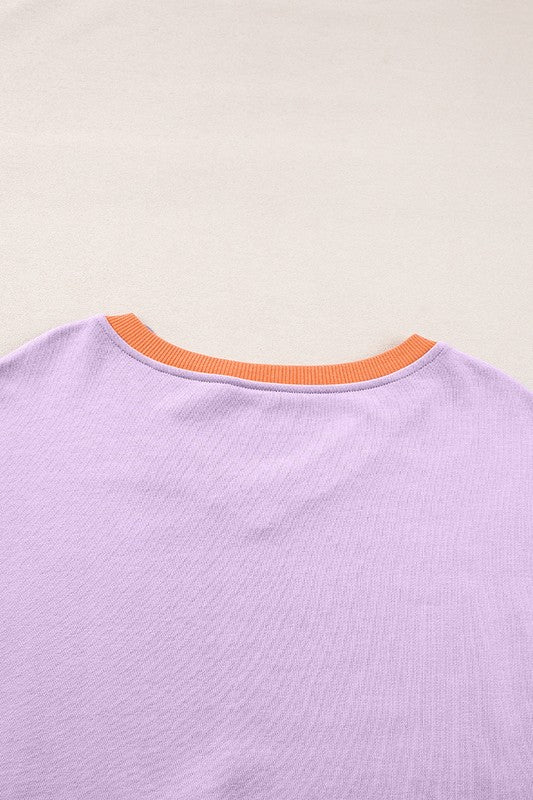 Monique | Knitted women's sweatshirt with low shoulders and V-neck